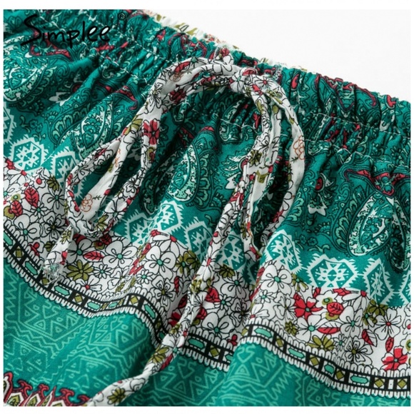 BOHO | Green Bohemian Two-Piece Outfit- 669 - Picture 4 of 8